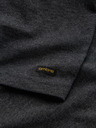 Ombre Clothing Črna moška majica henley Ombre Clothing