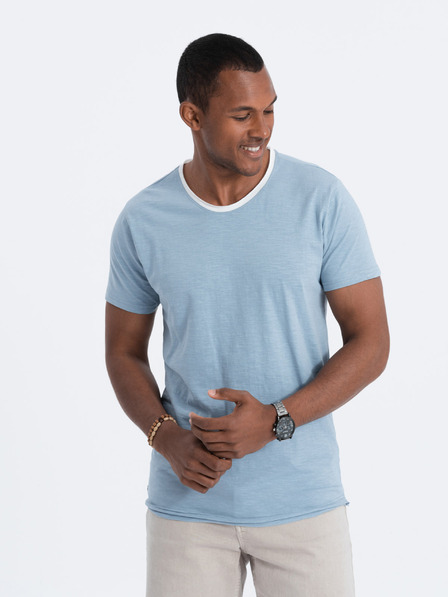 Ombre Clothing Modra moška srajca Ombre Clothing