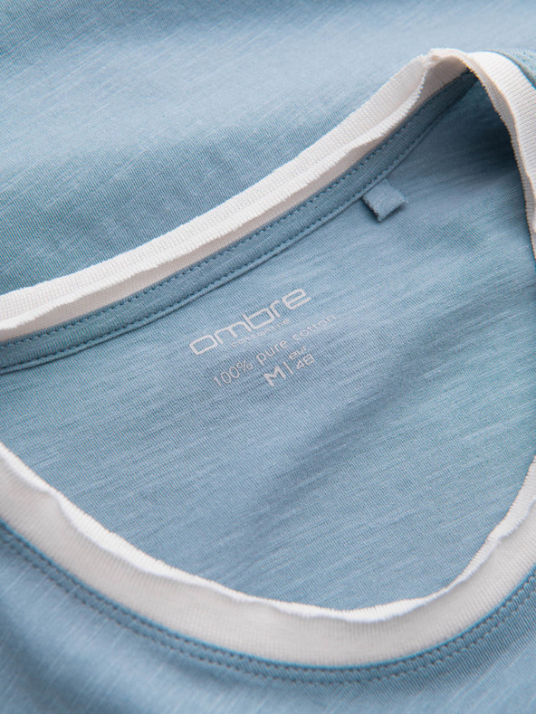 Ombre Clothing Modra moška srajca Ombre Clothing