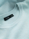 Ombre Clothing Moški melanžni strukturirani pleteni pulover Mint Ombre oblačila