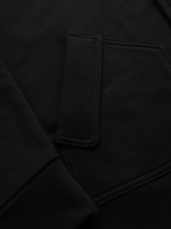 Ombre Clothing Moška jopica na gumbe z visokim ovratnikom - črna V6 OM-SSZP-0240 Ombre Clothing