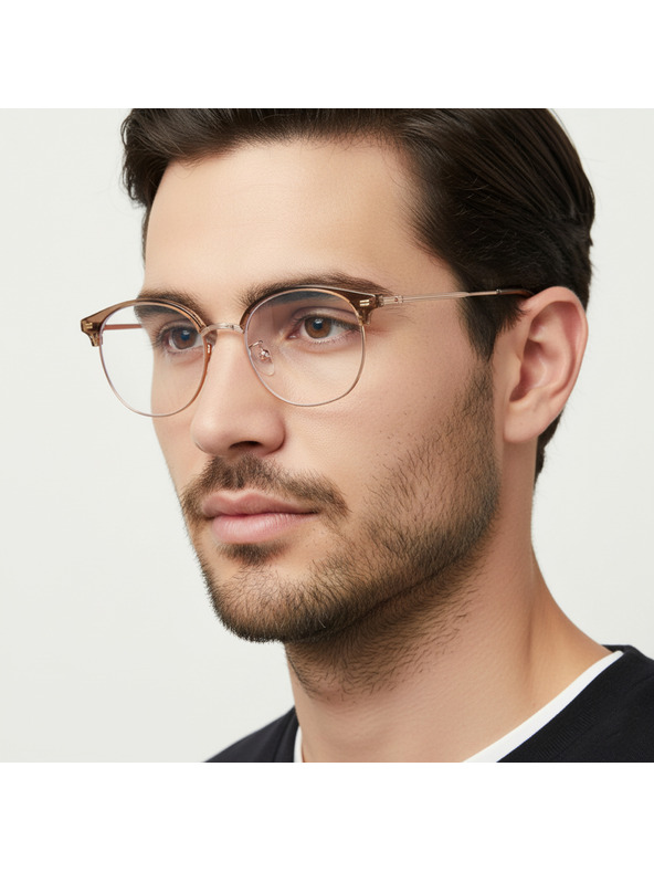 VEYREY VeyRey nerd sončna očala Shaoil zlatna obroba prozorna stekla