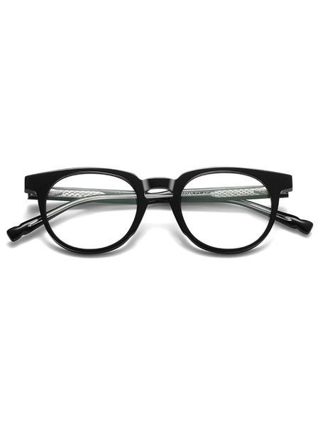 VEYREY VeyRey nerd acetatna sončna očala Phuffy črna obroba prozorna stekla