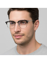 VEYREY VeyRey nerd sončna očala Gruvunk srebrna obroba prozorna stekla