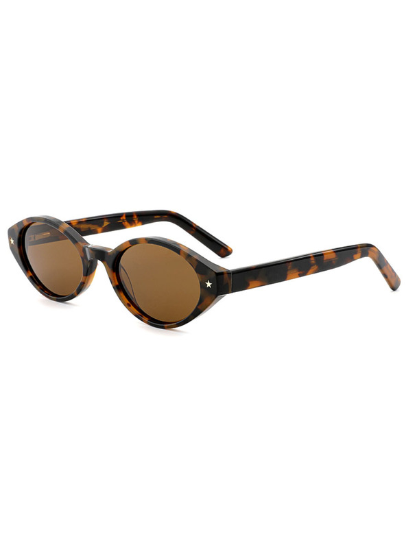 VEYREY VeyRey ženske mačja oko acetátna polarizacijska sončna očala Aest leopard obroba rjava stekla