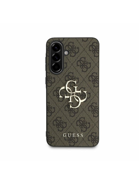Guess Guess PU 4G Metal Logo Zadnji Pokrov za Samsung Galaxy A56 Brown