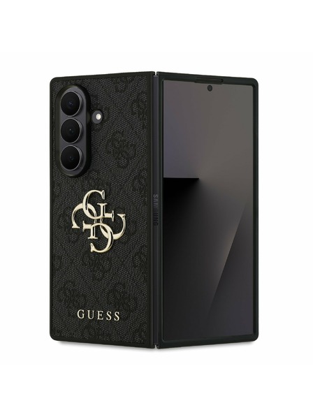 Guess Guess PU 4G Metal Logo Zadnji Pokrov za Samsung Galaxy Z Fold 7 Grey