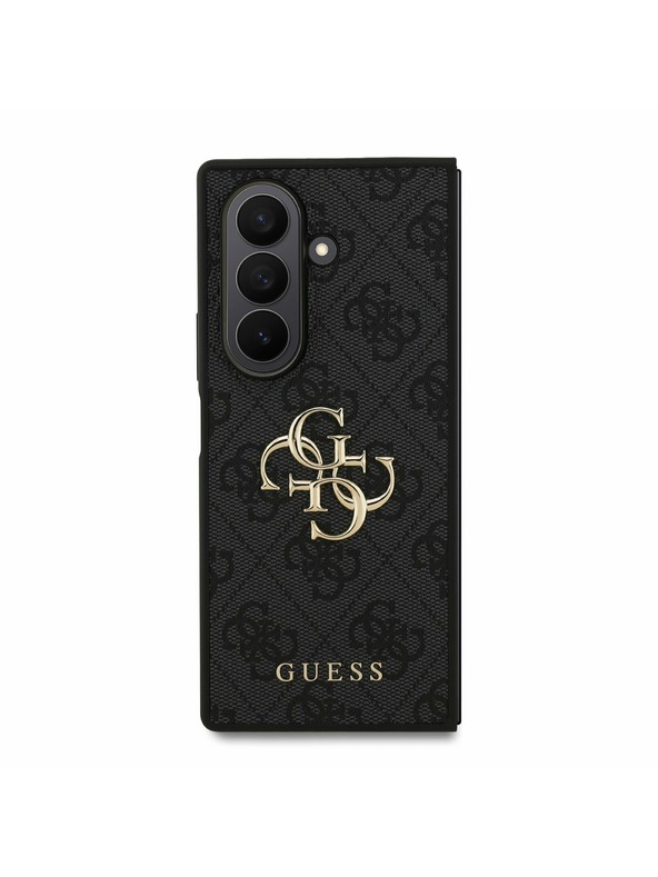 Guess Guess PU 4G Metal Logo Zadnji Pokrov za Samsung Galaxy Z Fold 7 Grey