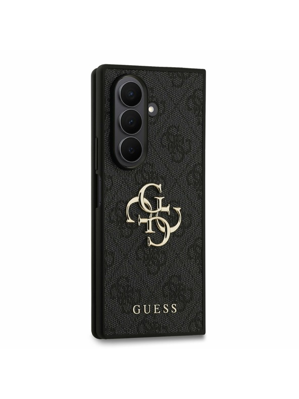 Guess Guess PU 4G Metal Logo Zadnji Pokrov za Samsung Galaxy Z Fold 7 Grey
