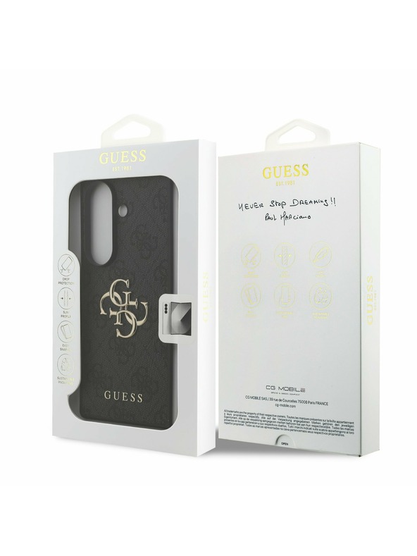Guess Guess PU 4G Metal Logo Zadnji Pokrov za Samsung Galaxy Z Fold 7 Grey