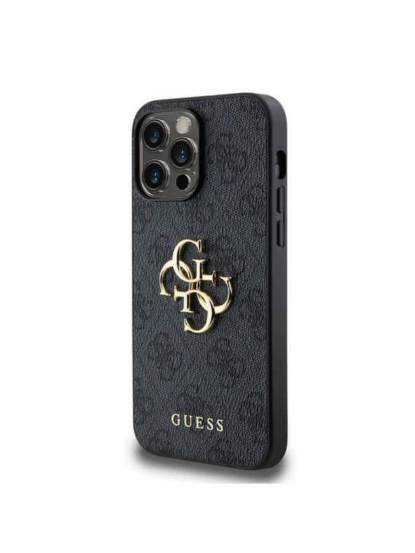 Guess Guess PU 4G Metal Logo Zadnji Ovitek za iPhone 14 Pro Max Grey