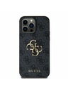 Guess Guess PU 4G Metal Logo Zadnji Ovitek za iPhone 14 Pro Max Grey