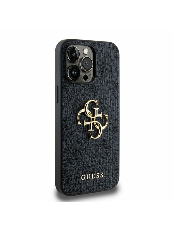 Guess Guess PU 4G Metal Logo Zadnji Ovitek za iPhone 14 Pro Max Grey