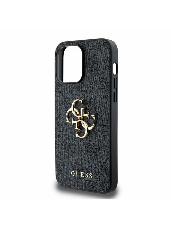 Guess Guess PU 4G Metal Logo Zadnji Ovitek za iPhone 14 Pro Max Grey