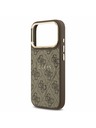 Guess Guess PU Leather 4G Gold Frame MagSafe Zadnji Ovitek za iPhone 17 Pro Brown