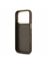 Guess Guess PU Leather 4G Gold Frame MagSafe Zadnji Ovitek za iPhone 17 Pro Brown