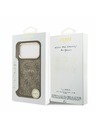 Guess Guess PU Leather 4G Gold Frame MagSafe Zadnji Ovitek za iPhone 17 Pro Brown