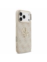 Guess Guess PU Leather 4G Metal Logo Gold Frame Zadnji Ovitek za iPhone 17 Pro Max Pink