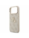 Guess Guess PU Leather 4G Metal Logo Gold Frame Zadnji Ovitek za iPhone 17 Pro Max Pink