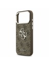 Guess Guess PU 4G Metal Logo Zadnji Ovitek za iPhone 17 Pro Max Silver Brown