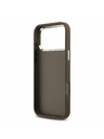 Guess Guess PU 4G Metal Logo Zadnji Ovitek za iPhone 17 Pro Max Silver Brown