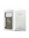 Guess Guess PU 4G Metal Logo Zadnji Ovitek za iPhone 17 Pro Max Silver Brown