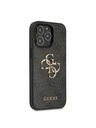 Guess PU 4G Metal Logo Zadní Kryt pro iPhone 13 Pro Grey Ovitek za telefon