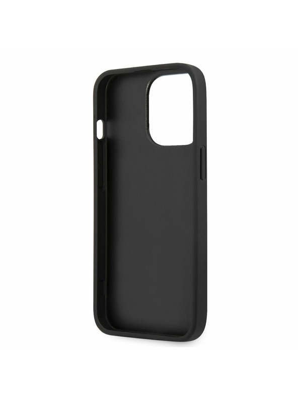 Guess PU 4G Metal Logo Zadní Kryt pro iPhone 13 Pro Grey Ovitek za telefon
