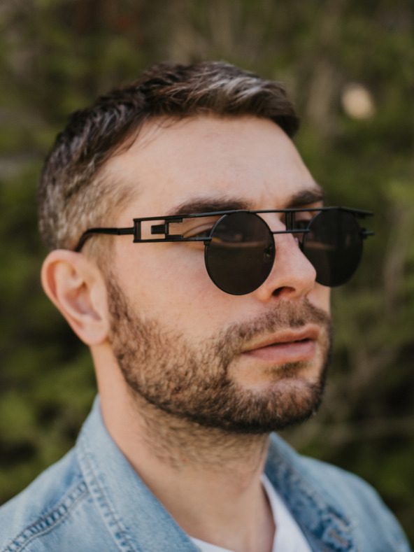 VEYREY Črna sončna očala VeyRey Vethelthus unisex