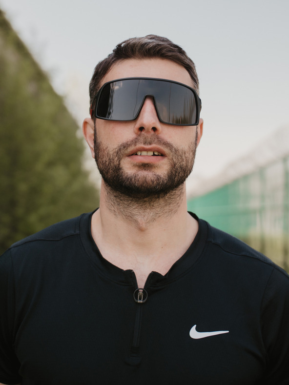 VEYREY Črna unisex polarizirana športna sončna očala VeyRey Gisilbert
