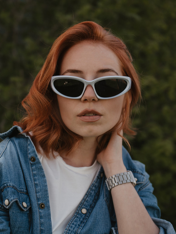 VEYREY Bela unisex sončna očala VeyRey Steampunk Telos