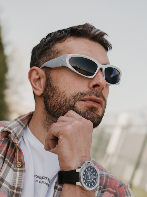 VEYREY Bela unisex sončna očala VeyRey Steampunk Telos