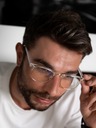 VEYREY VeyRey Modra očala za blokiranje svetlobe Ovalna očala Sigrid Čista