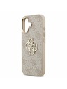Guess Guess PU Leather 4G Metal Logo Gold Frame Zadnji Ovitek za iPhone 17 Pink