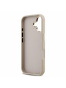 Guess Guess PU Leather 4G Metal Logo Gold Frame Zadnji Ovitek za iPhone 17 Pink
