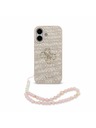 Guess Guess PU 4G Metal Logo Strap Zadnji Ovitek za iPhone 17 Pink
