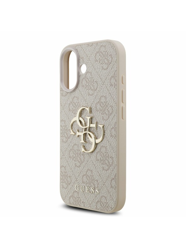Guess Guess PU 4G Metal Logo Strap Zadnji Ovitek za iPhone 17 Pink