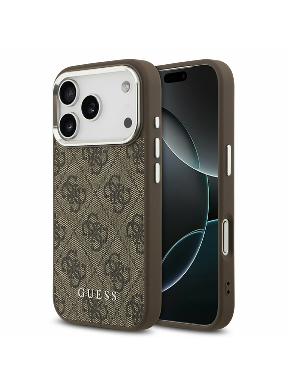 Guess Guess 4G MagSafe Zadnji Ovitek za iPhone 17 Pro Brown