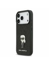 Karl Lagerfeld Karl Lagerfeld Fixed Glitter Metal Ikonik Zadnji Ovitek za iPhone 17 Pro Black