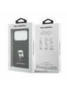 Karl Lagerfeld Karl Lagerfeld Fixed Glitter Metal Ikonik Zadnji Ovitek za iPhone 17 Pro Black