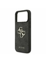 Guess Guess PU 4G Metal Logo Strap Zadnji Ovitek za iPhone 17 Pro Max Black