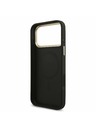 Guess Guess PU Leather 4G Strass Triangle Logo Gold Frame MagSafe Zadnji Ovitek za iPhone 17 Pro Max Black