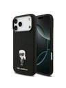 Karl Lagerfeld Karl Lagerfeld Liquid Silicone Metal Ikonik Zadnji Ovitek za iPhone 17 Pro Max Black