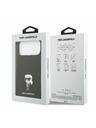 Karl Lagerfeld Karl Lagerfeld Liquid Silicone Metal Ikonik Zadnji Ovitek za iPhone 17 Pro Max Black