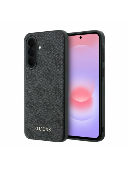 Guess Guess PU 4G Metal Classic Logo Zadnji Ovitek za Samsung Galaxy A37 Grey