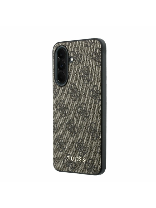 Guess Guess PU 4G Metal Classic Logo Zadnji Ovitek za Samsung Galaxy A37 Brown