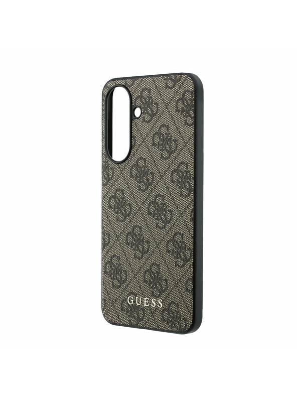 Guess Guess PU 4G Metal Classic Logo Zadnji Ovitek za Samsung Galaxy A37 Brown
