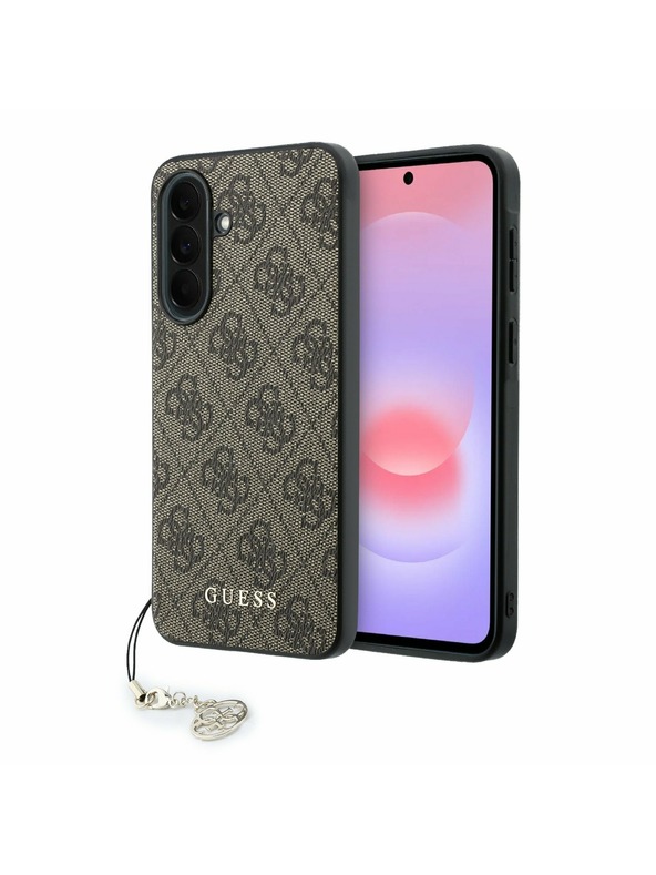 Guess Guess 4G Charm Zadnji Ovitek za Samsung Galaxy A37 Brown