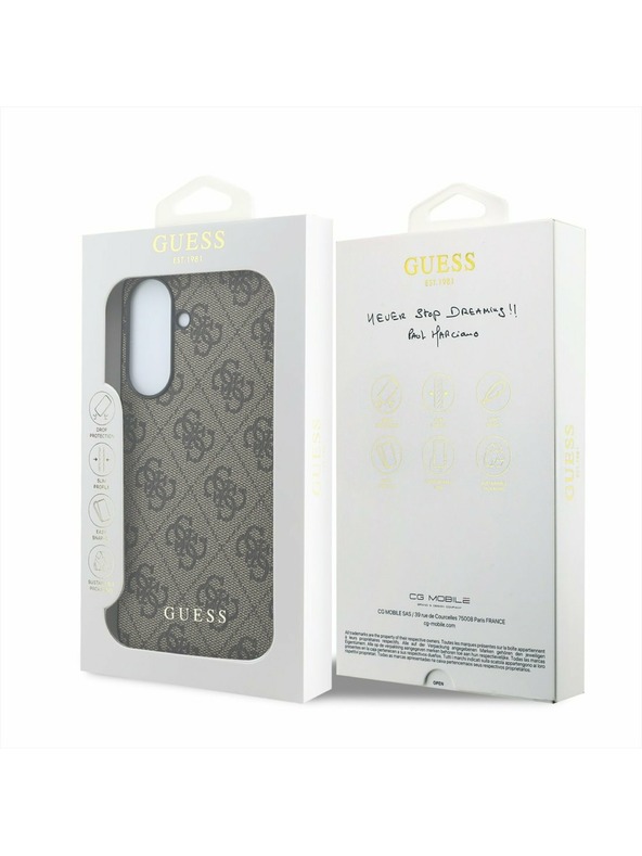 Guess Guess 4G Charm Zadnji Ovitek za Samsung Galaxy A57 Brown