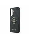 Guess Guess PU 4G Metal Logo Zadnji Ovitek za Samsung Galaxy A37 Grey